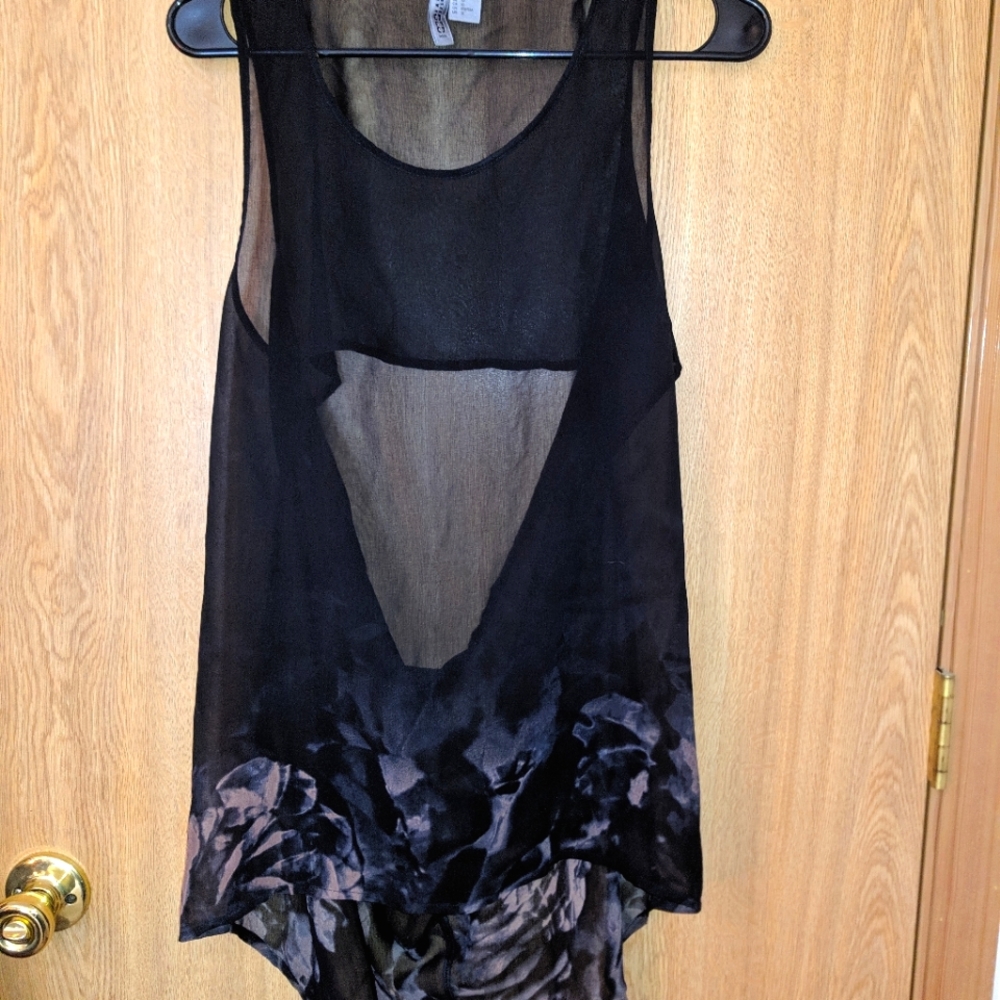 H&M Divided Sheer Blouse Size 10